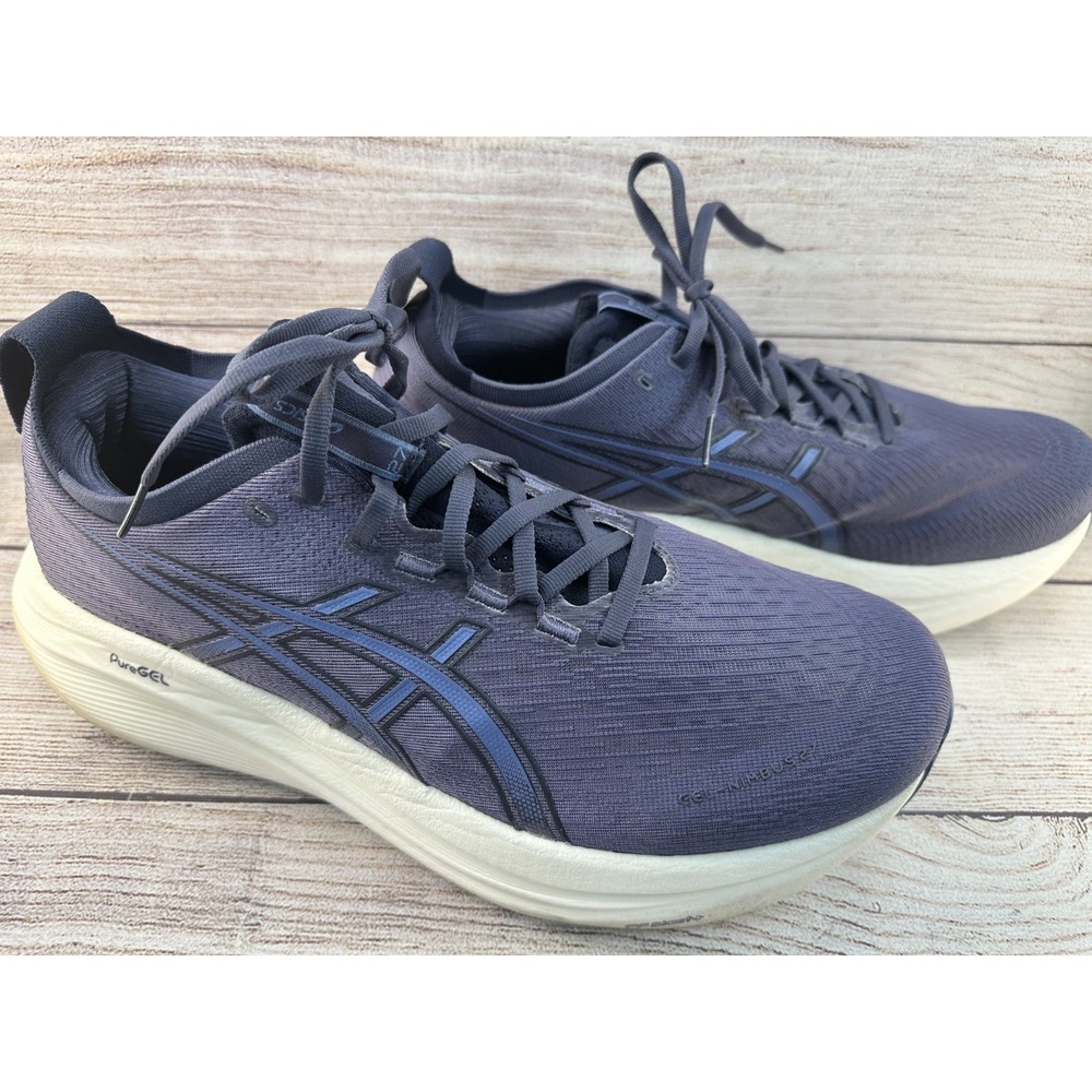 Asics Men's Indigo Fog Gel-Nimbus 27 Sneaker Running Shoes Size 10.5 2E